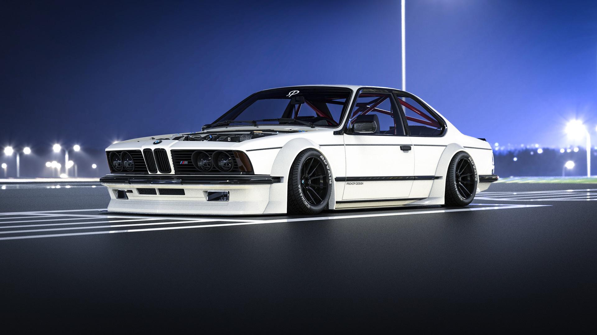 1920x1080 Download 1984 BMW M classic car, art wallpaper, 1920x Full HD, HDTV, FHD, 1080p
