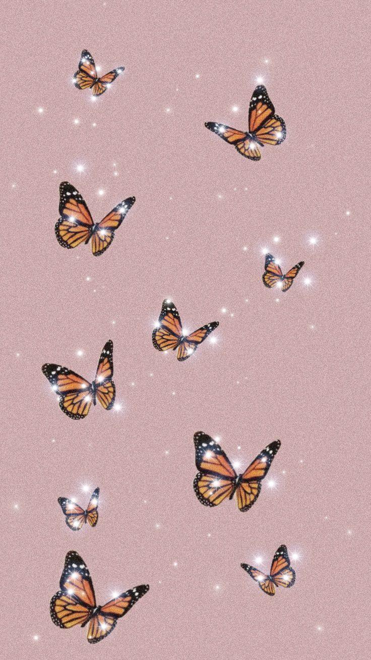 736x1308 Butterfly wallpaper. Butterfly wallpaper, iPhone wallpaper vintage, Cute patterns wallpaper