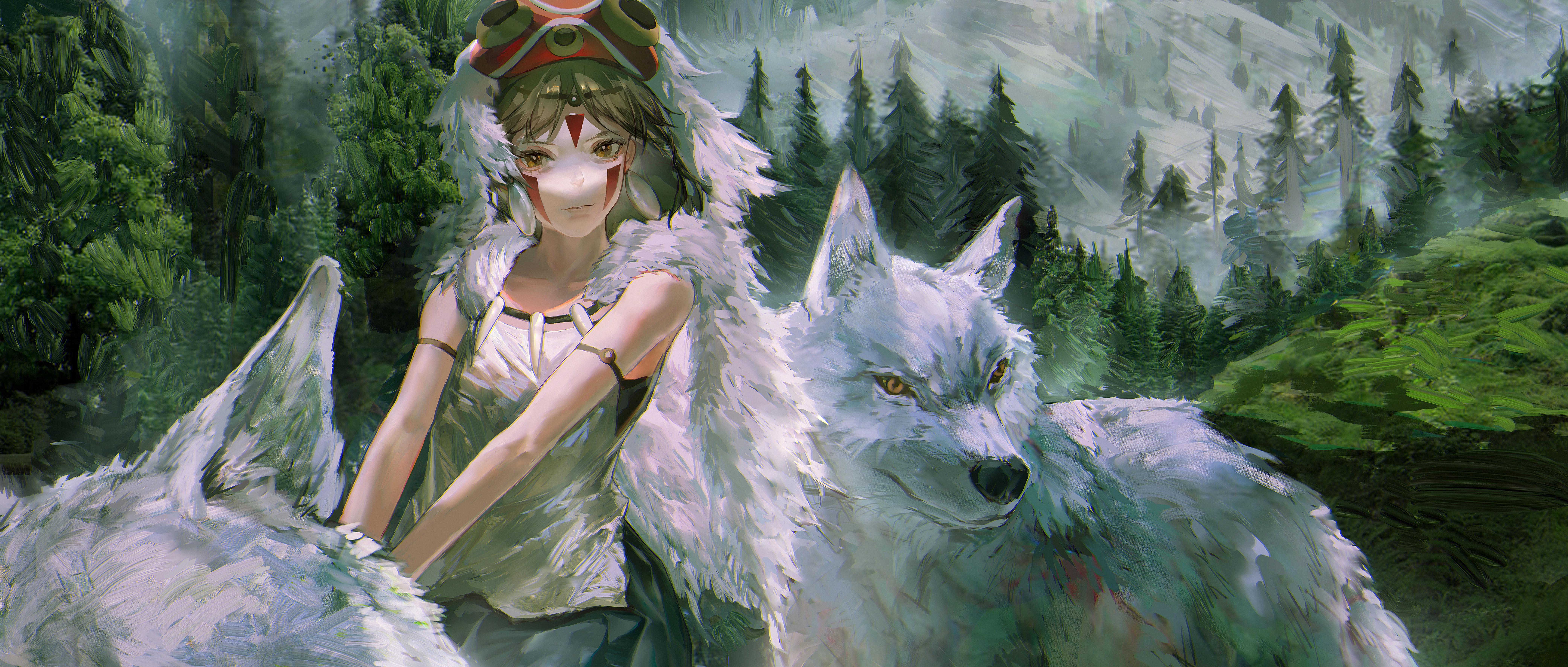8327x3543 Princess Mononoke 4k Ultra HD Wallpaper