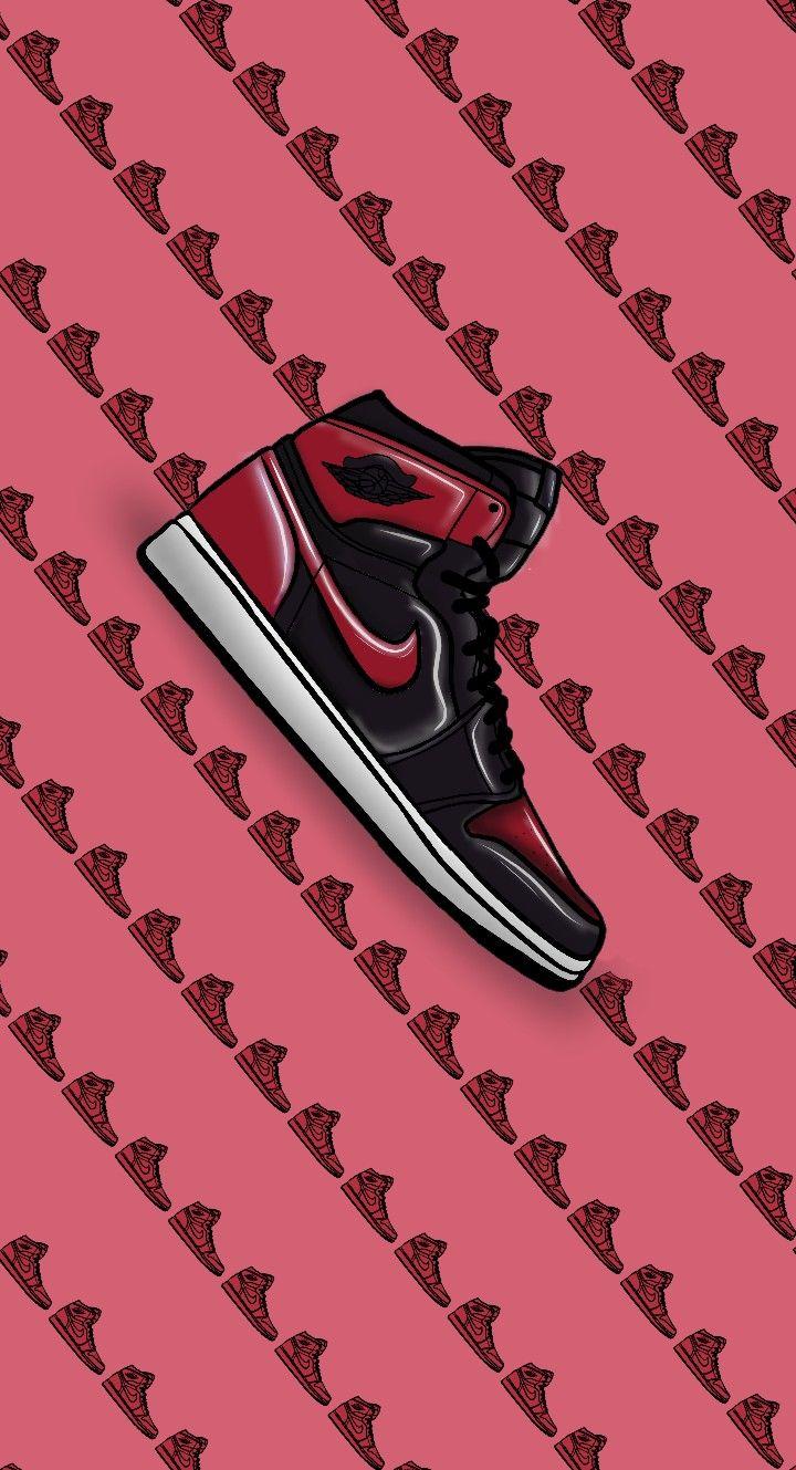 720x1329 Air Jordan 1 banned wallpaper. Shoes wallpaper, Nike design, Sneaker art