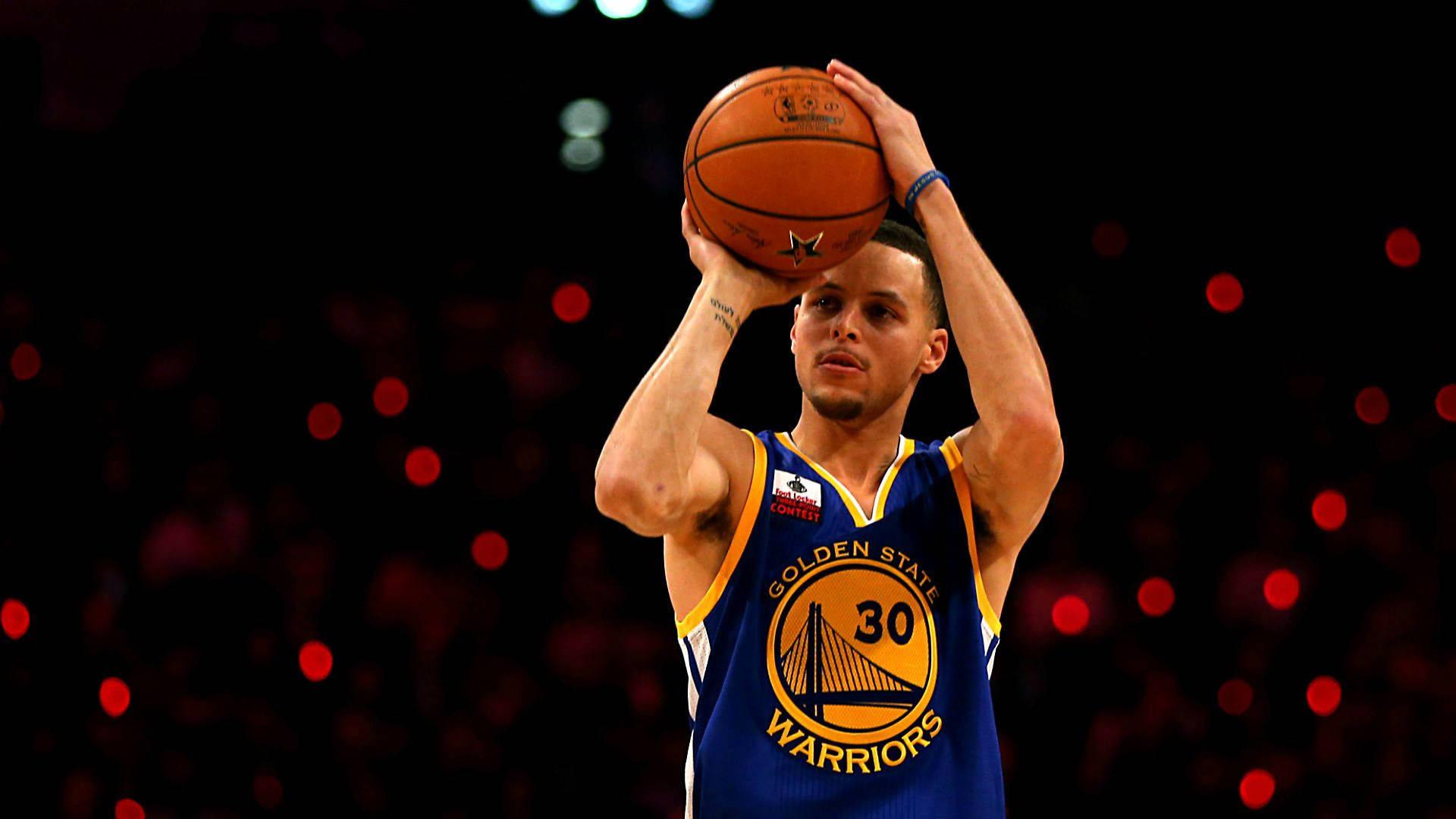 1920x1080 Download Shooting Stephen Curry In Dark Background Wallpaper