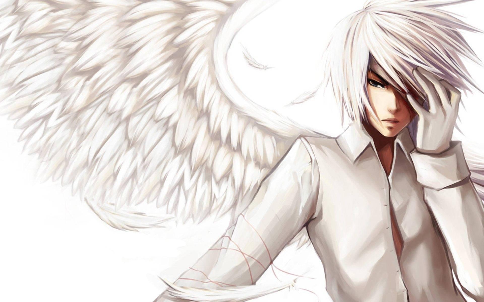 Anime, Wings, Sad, Angel, Short Hair, HD wallpaper