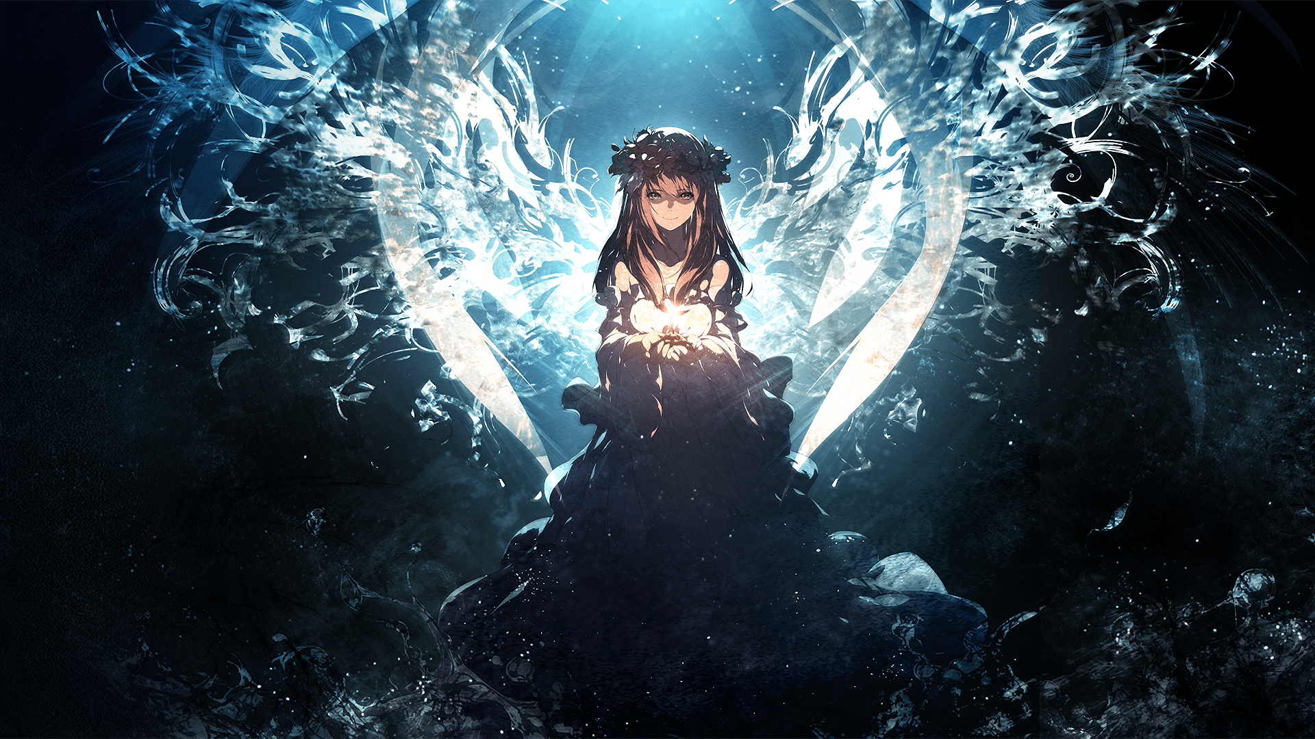 1920x1080 Wallpaper / anime, anime girls, fantasy girl, dark, angel, wings free download