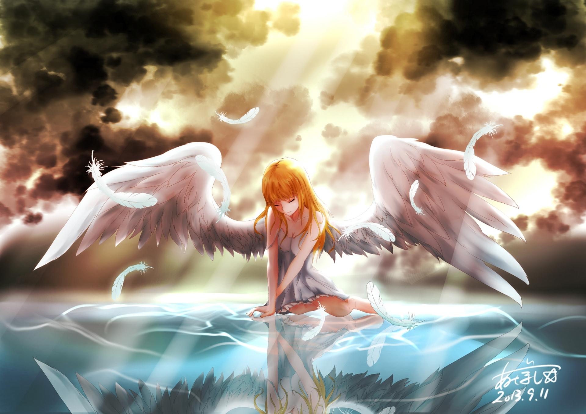 1920x1358 Anime Angel HD Wallpaper and Background