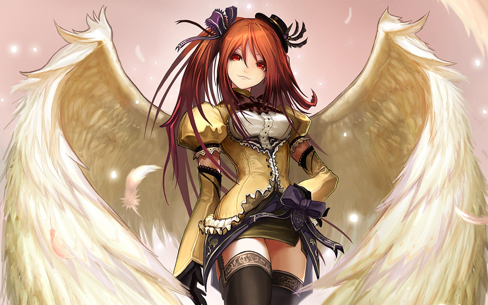 1680x1050 anime, Angel, Anime Girls, Wings Wallpaper HD / Desktop and Mobile Background