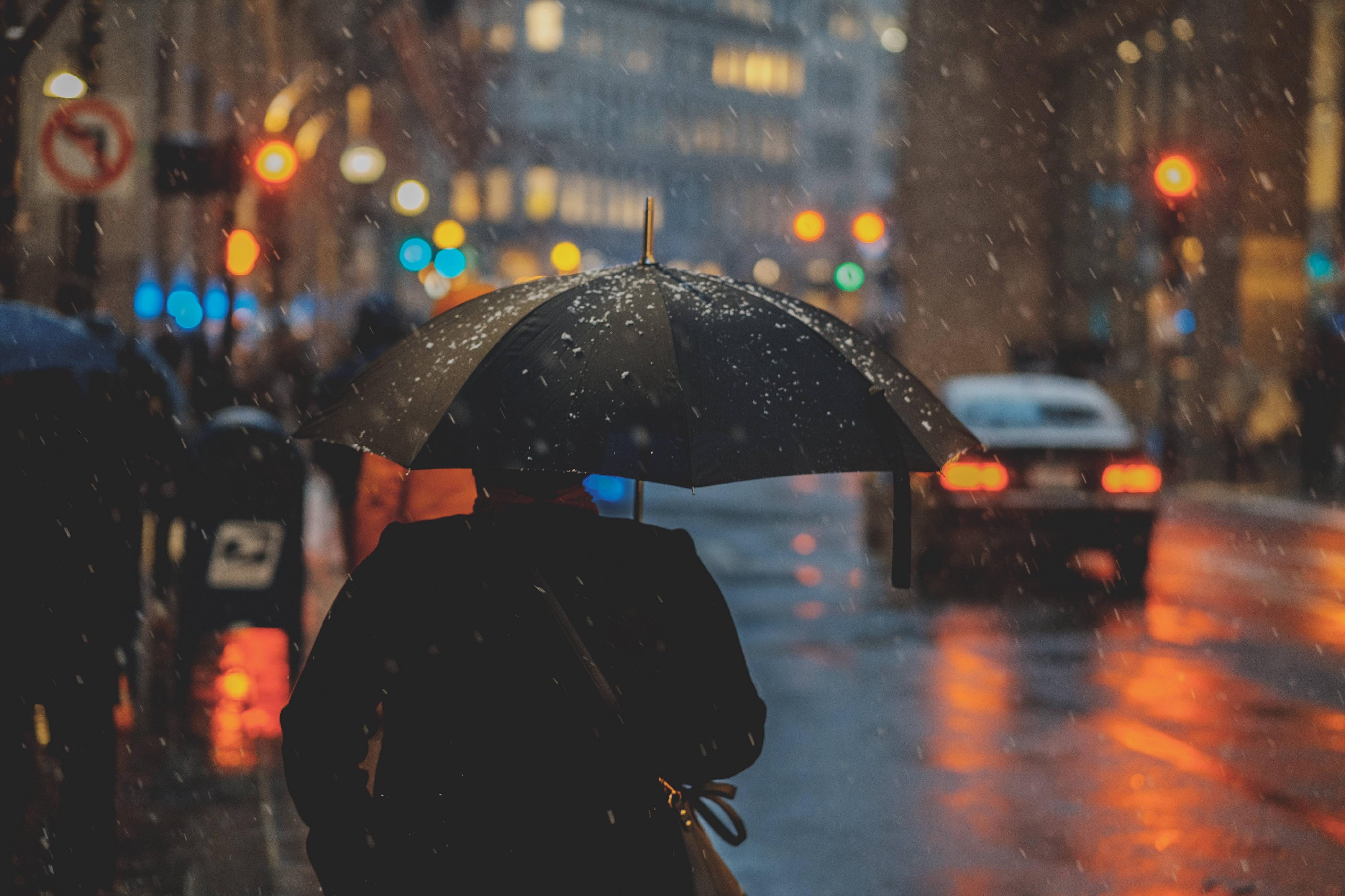 4200x2800 Rainy Day Person With Umbrella 5k 1440x900 Resolution HD 4k Wallpaper, Image, Background, Photo and Picture