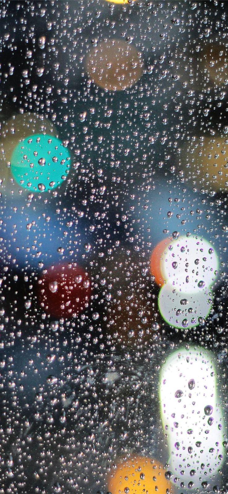 736x1592 rainy day drops on glass lights bokeh 5k #dew #drops #glass #BokehEffect k k #r. Original iphone wallpaper, iPhone wallpaper landscape, Flower phone wallpaper