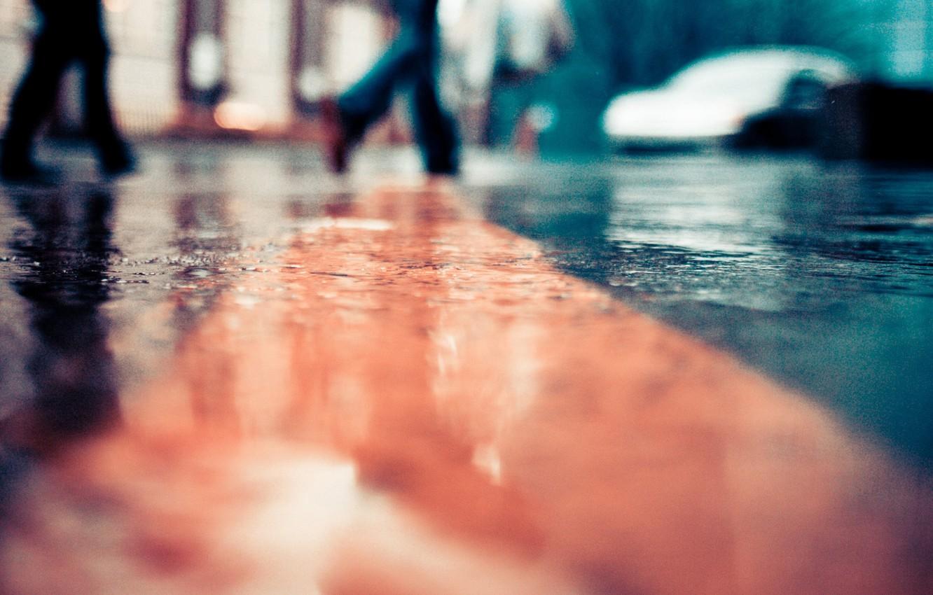 1332x850 Wallpaper road, the city, rain, street, puddles, rainy day image for desktop, section город