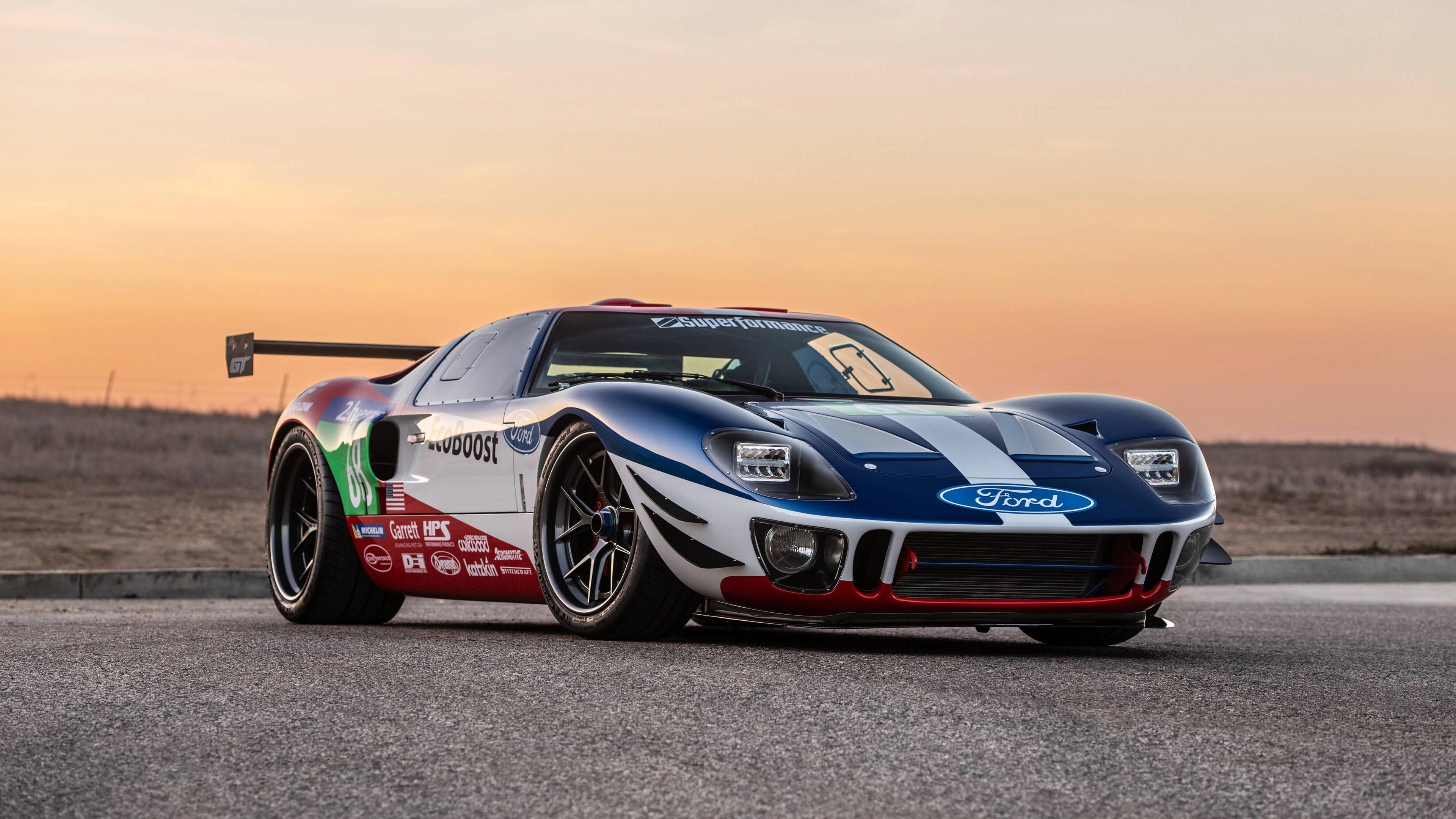 3840x2160 4K, Ford, vehicle, Ford GT car, front angle view Gallery HD Wallpaper