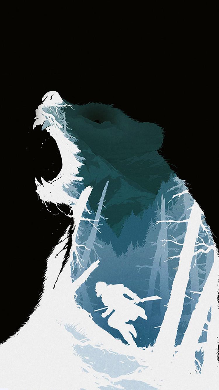 750x1334 Bear Art Wallpaper