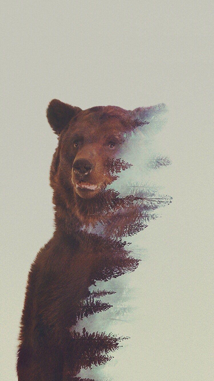 750x1334 Phone Wallpaper on Twitter. Nature tattoos, Bear tattoos, Animal tattoos