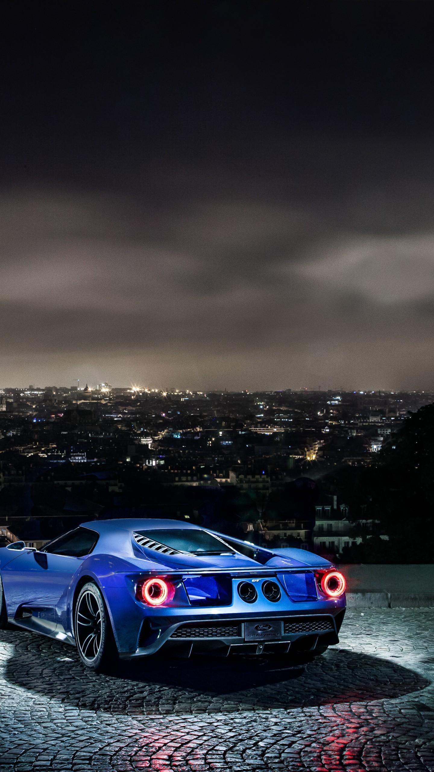 1440x2560 Wallpaper Ford GT, supercar, concept, blue, sports car, luxury cars, test drive, Cars & Bikes