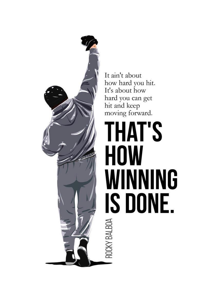 794x1122 Rocky Balboa Vector Art Print Rocky Balboa Quotes Movie. Boxing quotes, Rocky quotes, Rocky balboa quotes