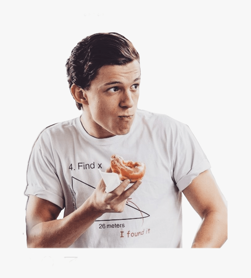 860x955 Tom Holland Eating Food, Png Download Picture Of Tom Holland, Transparent Png