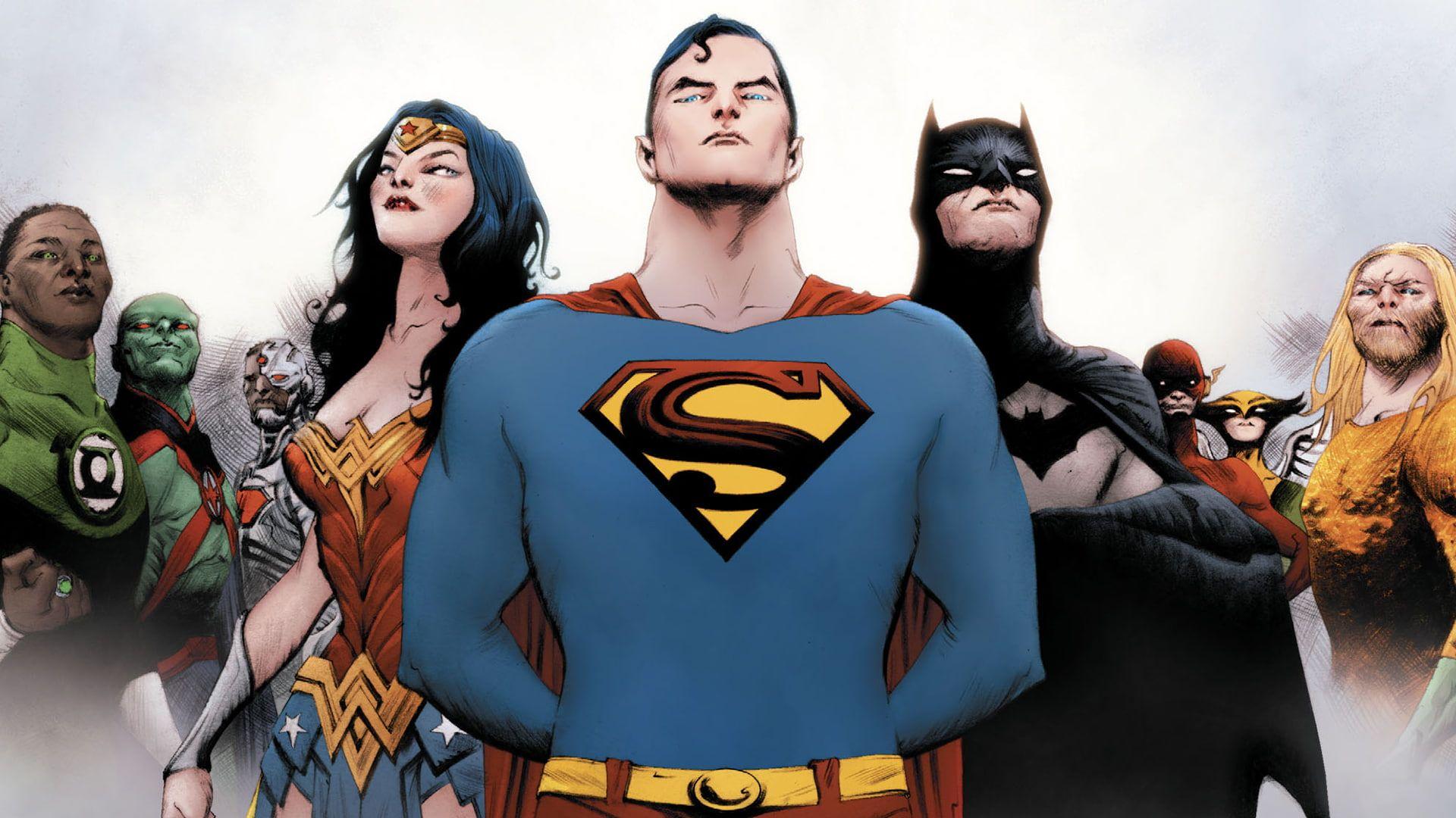 1920x1080 Comics Justice League #Aquaman #Batman Green Lantern #Superman Wonder Woman P #wallpaper #hd. Marvel and dc superheroes, Justice league, Batman wonder woman