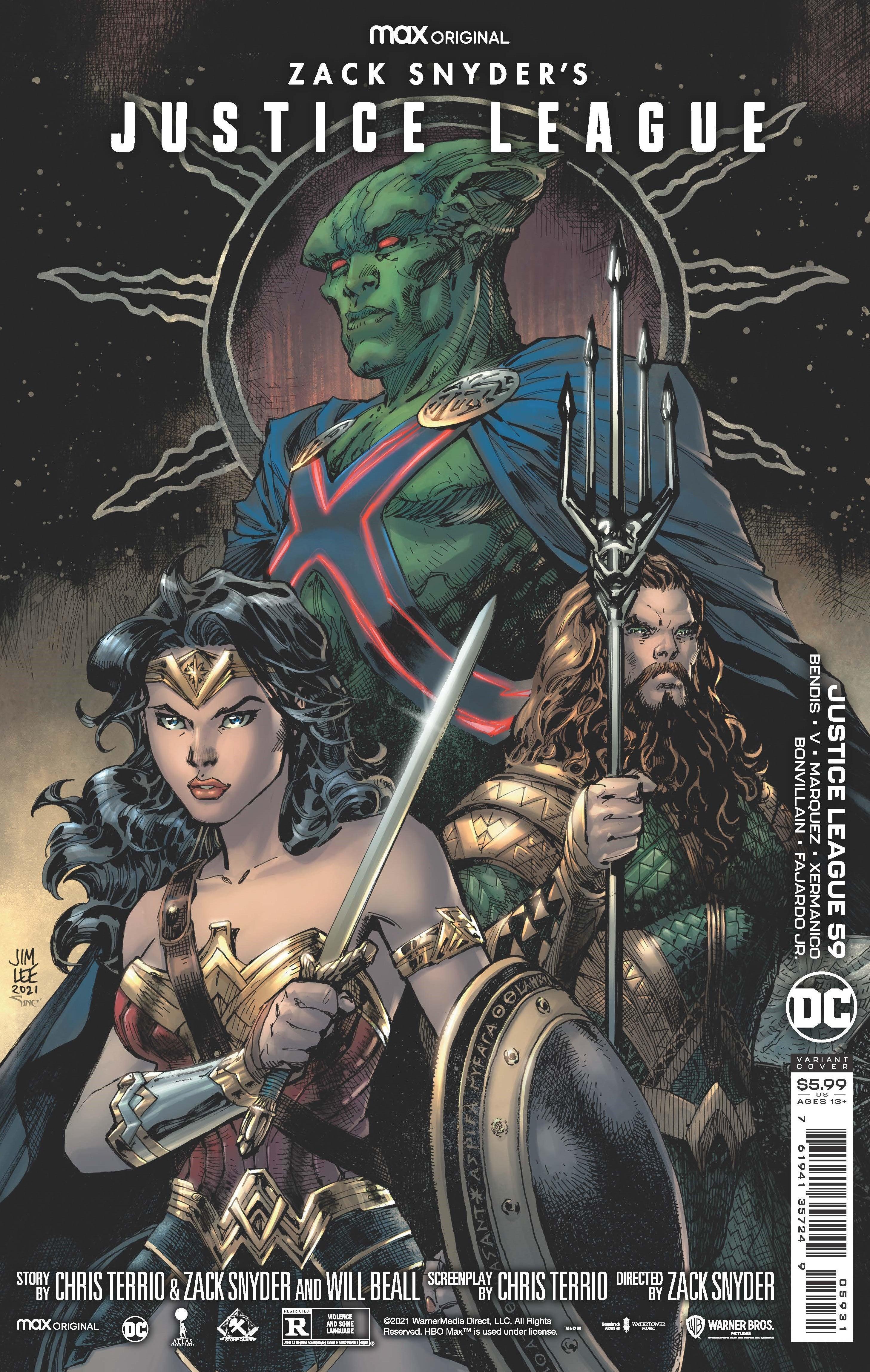 2913x4593 The Snyder Cut's Martian Manhunter Revealed on Justice League Comic Cover