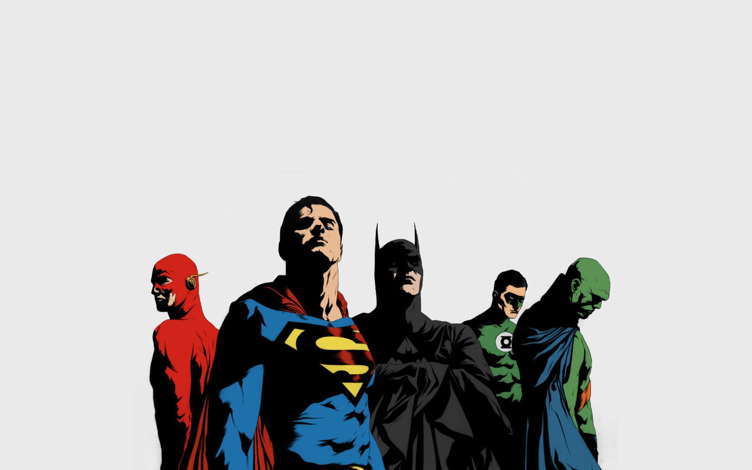 2880x1800 DC Comics, Justice League, The Flash, Superman, Martian Manhunter, Green Lantern, Batman Wallpaper HD / Desktop and Mobile Background