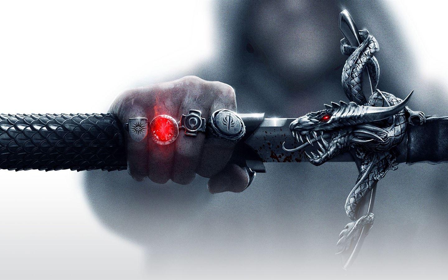 1440x900 Dragon Age 3 video games weapons Mac Wallpaper Download