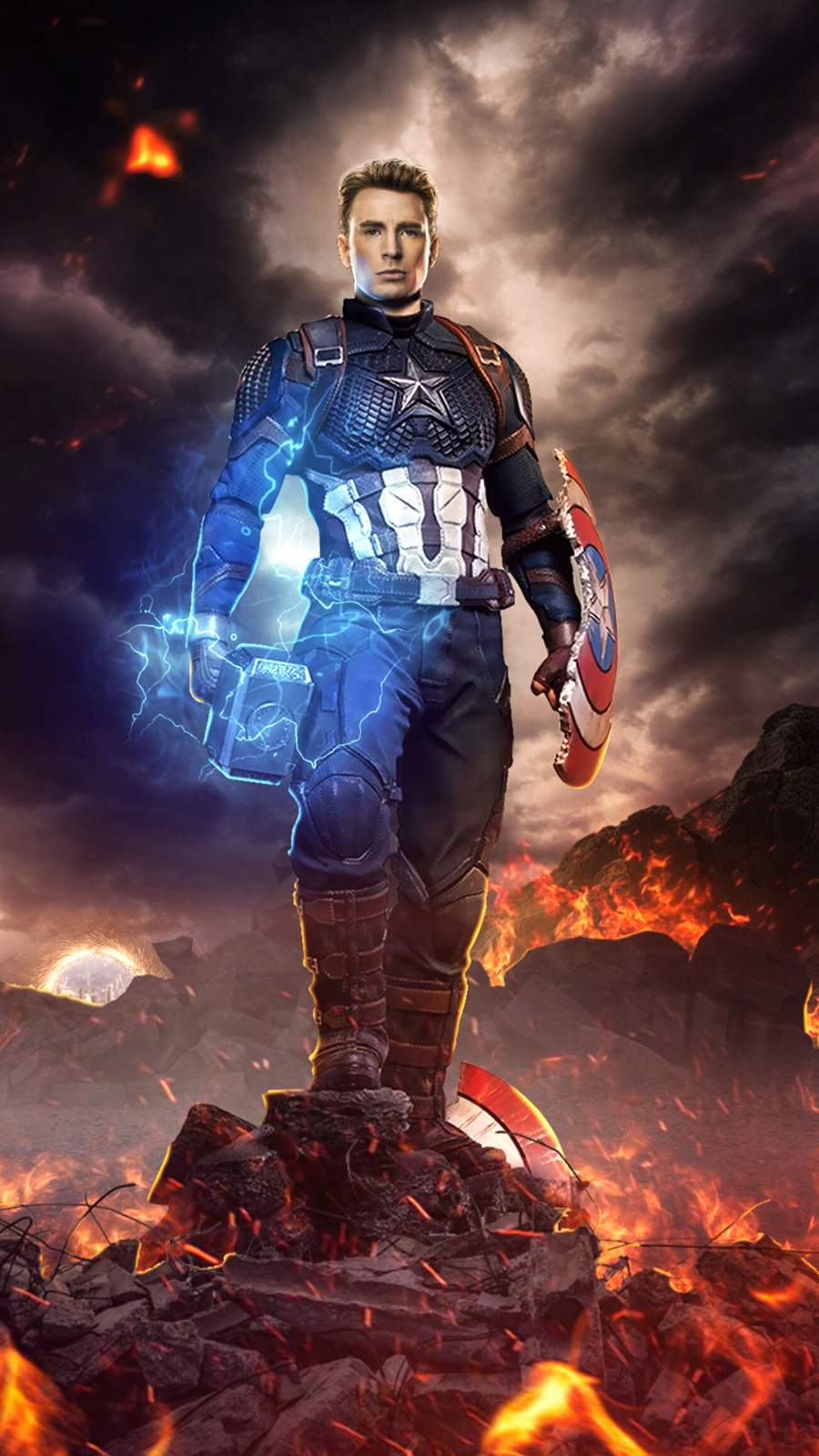 900x1600 Captain America Final Battle Worthy Mjolnir IPhone Wallpaper Wallpaper : iPhone Wallpaper