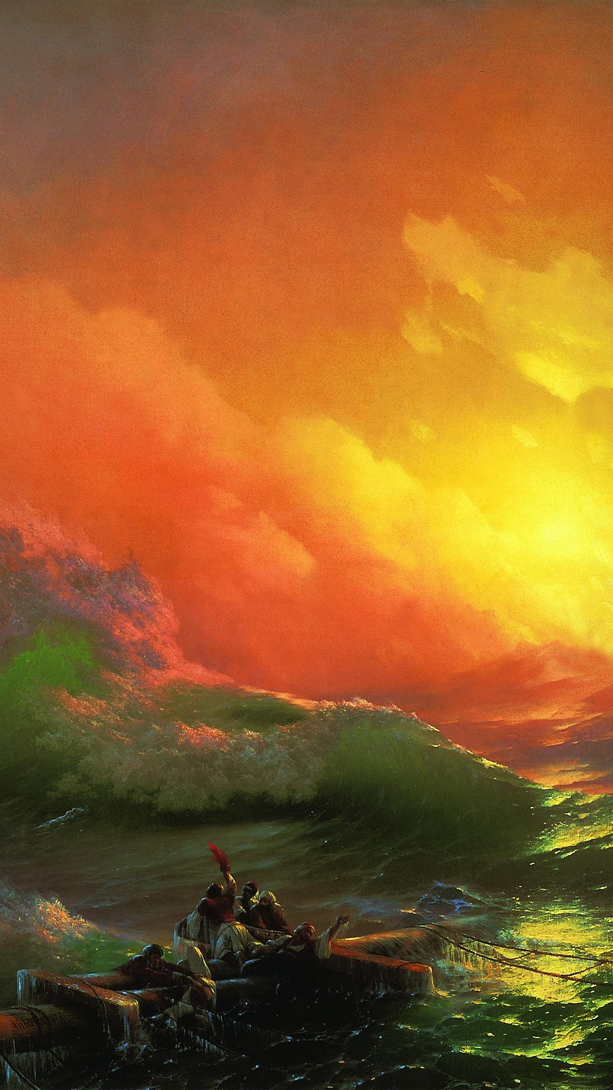 1242x2208 iPhoneXpapers the ninth wave 1850 art illust
