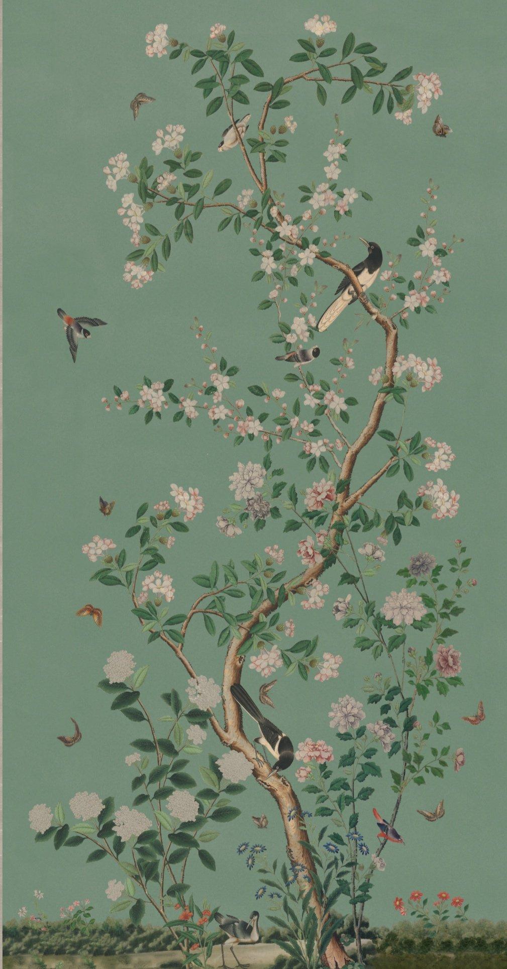 1009x1929 About our chinoiserie wallpaper