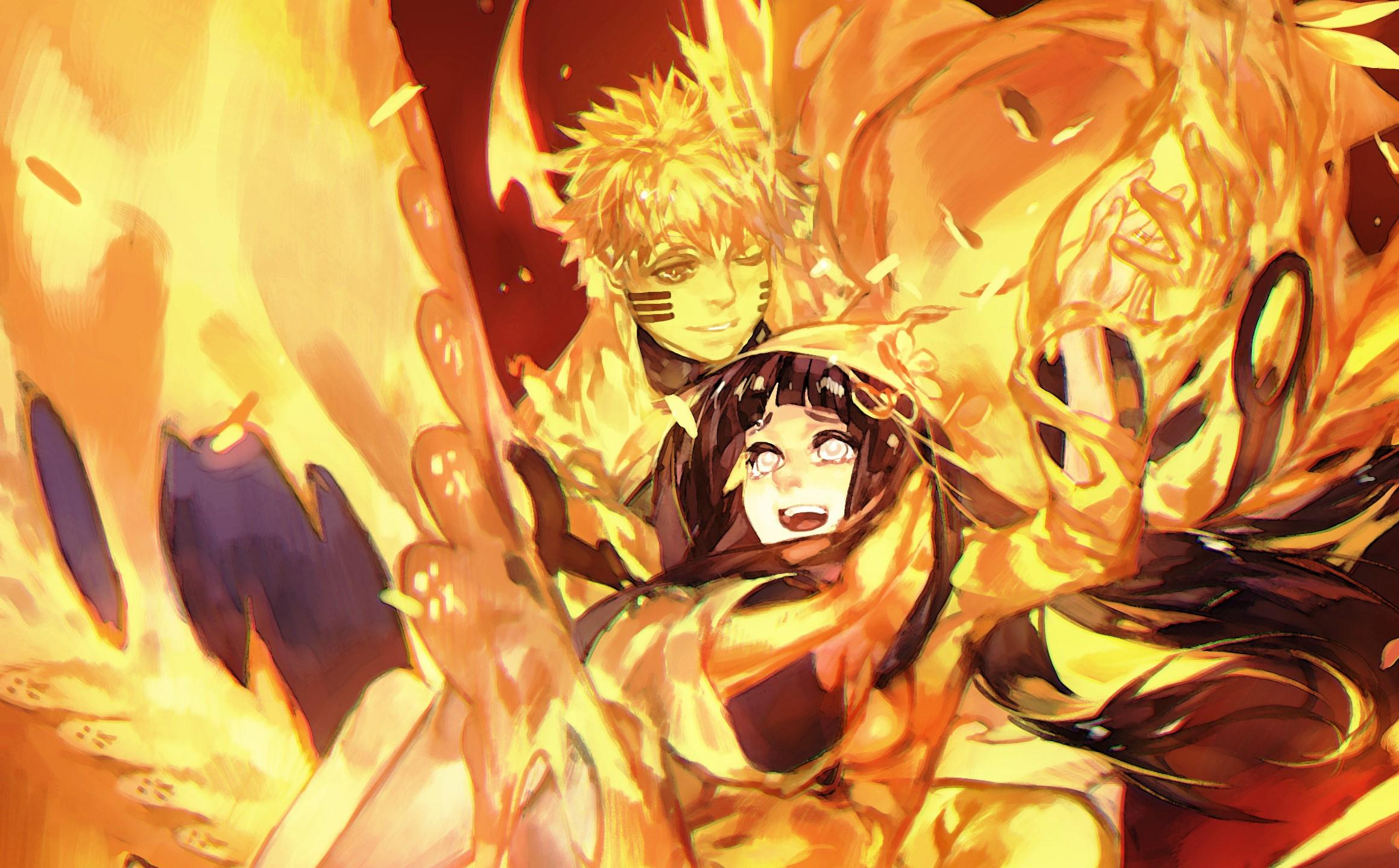 2320x1440 Wallpaper / anime girls, artwork, digital art, Uzumaki Naruto, Naruto (anime), Hyuuga Hinata free download
