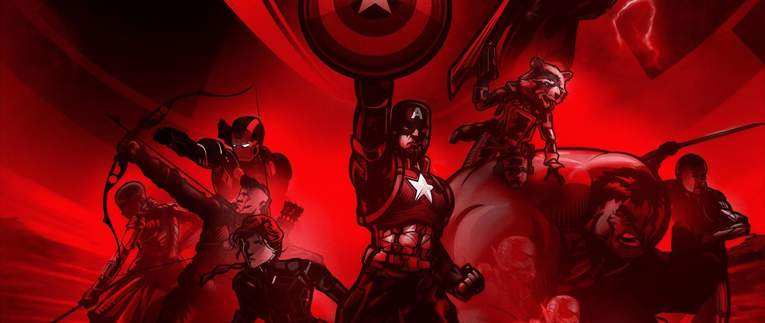 2560x1080 Download avengers: endgame, marvel superheroes, red 2560x1080 wallpaper, dual wide 2560x1080 HD image, background, 21523