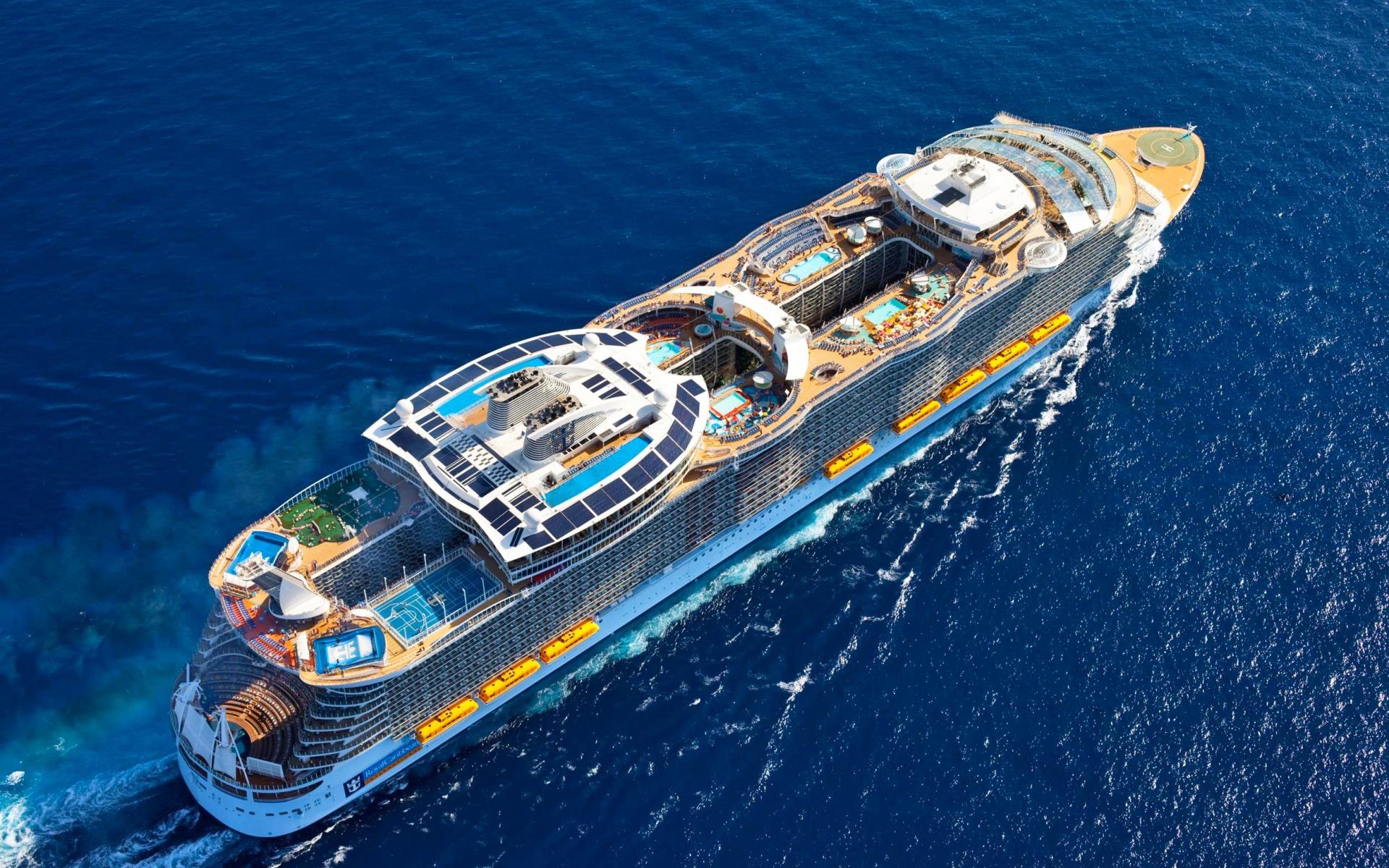 1920x1200 Download wallpaper Oasis of the Seas, cruise liner, large ship, Caribbean Sea, passenger liner, Royal Caribbean International for desktop with resolution 1920x1200. High Quality HD picture wallpaper