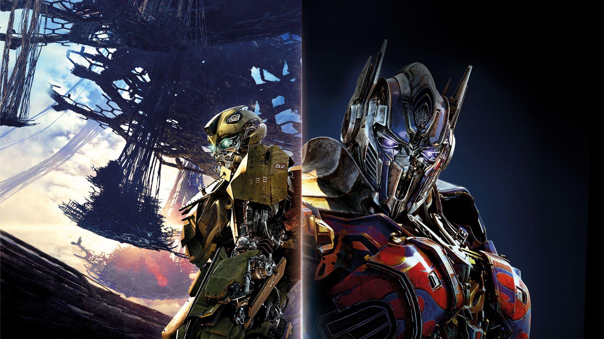 1920x1080 Desktop Wallpaper Bumblebee, Optimus Prime, Transformers: The Last Knight, Movie, Face Off, HD Image, Picture, Background, Sdqxxd