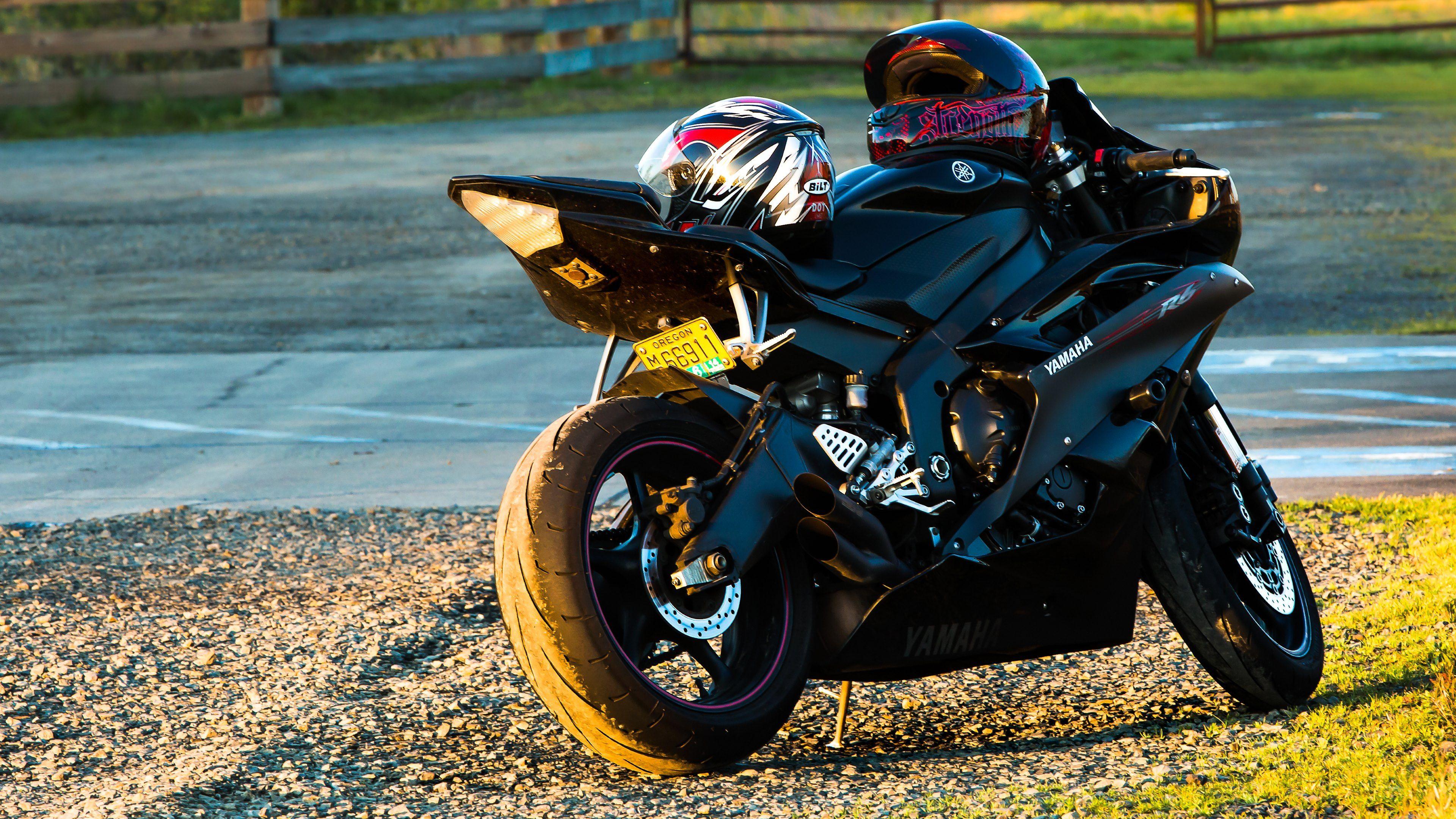 3840x2160 Motorcycle. Super Bike. Yamaha R6 wallpaper