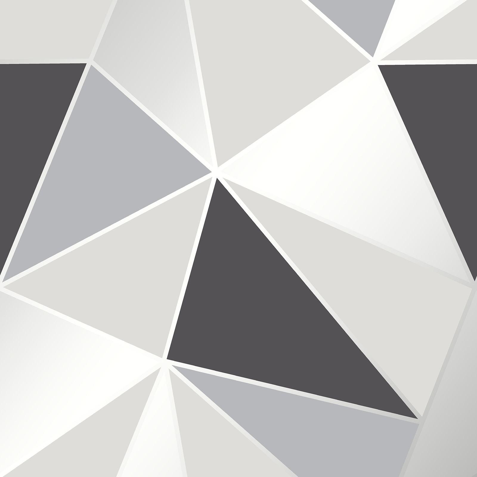 1600x1600 FINE DECOR APEX GEOMETRIC WALLPAPER ROSE GOLD SILVER GREY YELLOW PINK