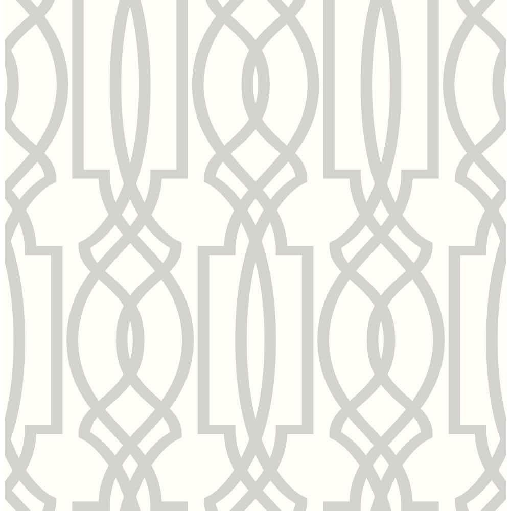 1000x1000 NextWall Deco Lattice Grey And White Geometric Vinyl Peel & Stick Wallpaper Roll (Covers 30.75 Sq. Ft.) NW31508 Home Depot