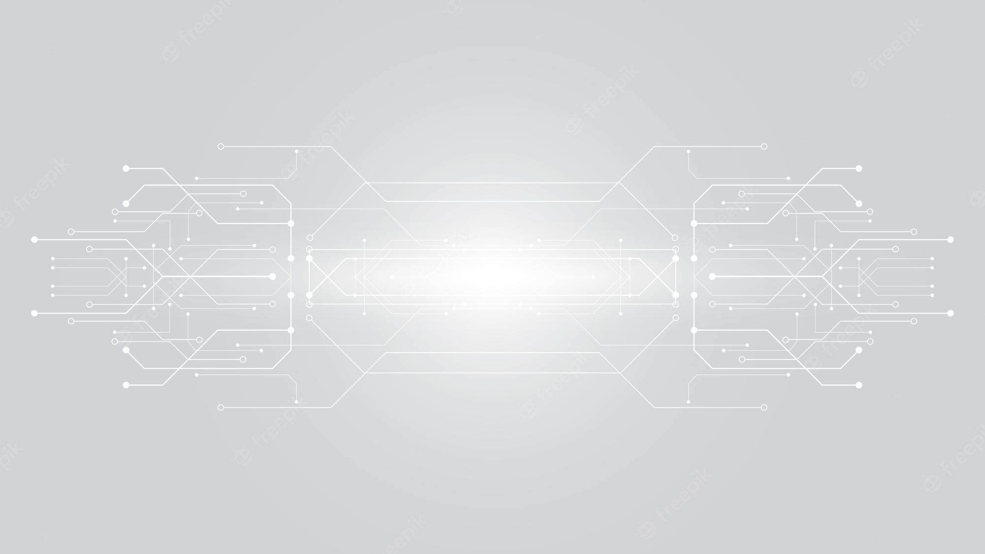 2000x1125 Premium Vector. Grey white abstract technology background hi tech digital connect communication high technology