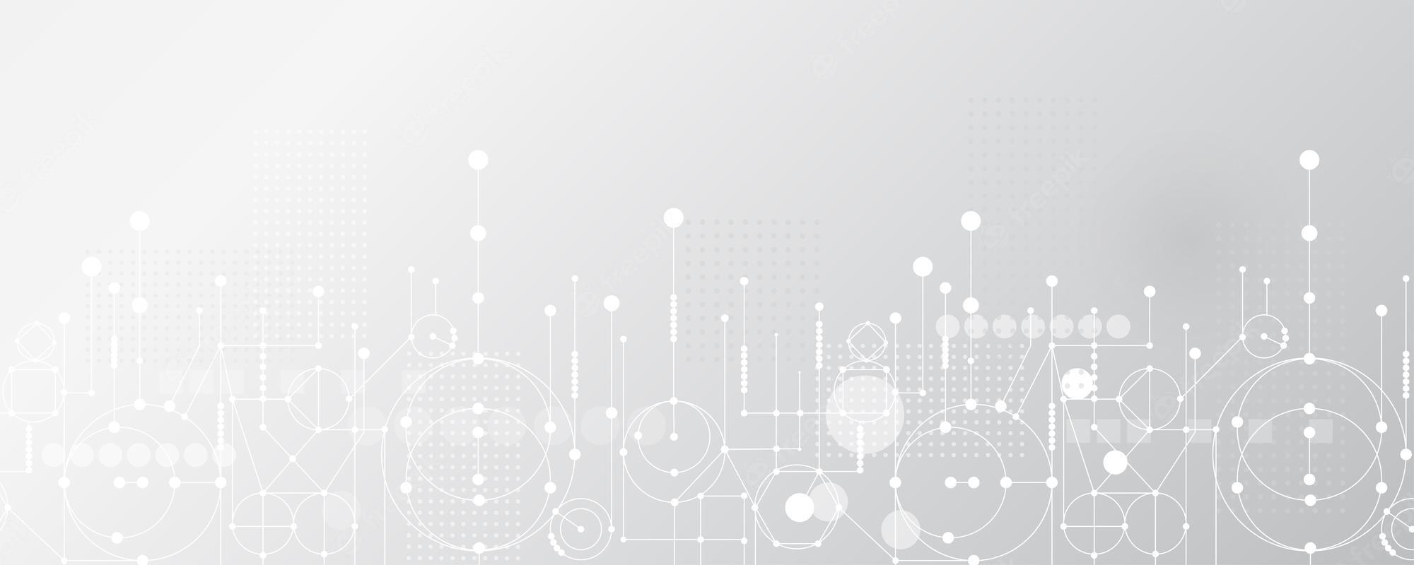 2000x800 Premium Vector. Grey white abstract technology background hi tech digital connect communication high technology