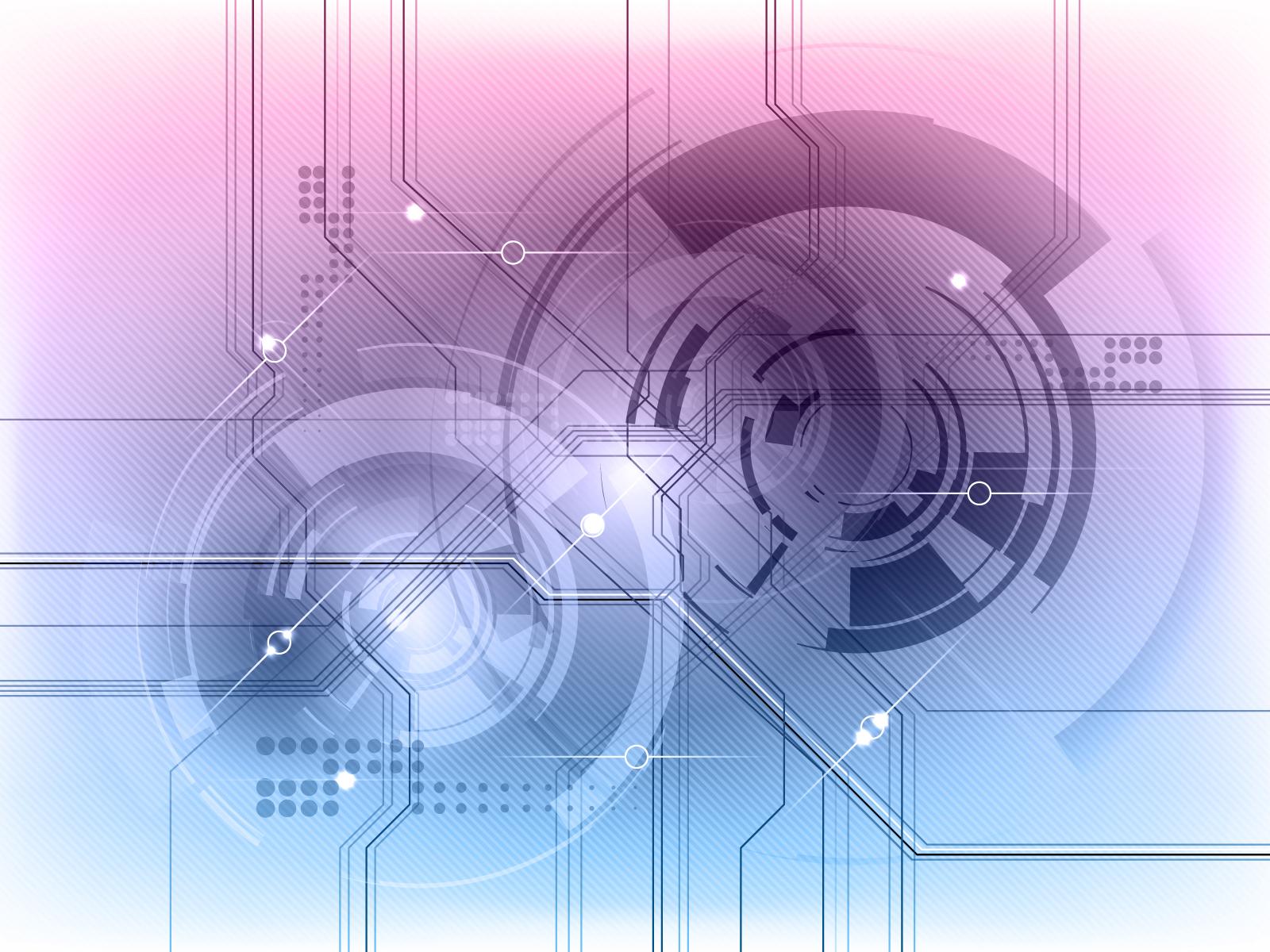 1600x1200 Modern Tech Effect Background. Blue, Colors, Grey, Purple, Technology, White Templates. Free PPT Grounds and PowerPoint