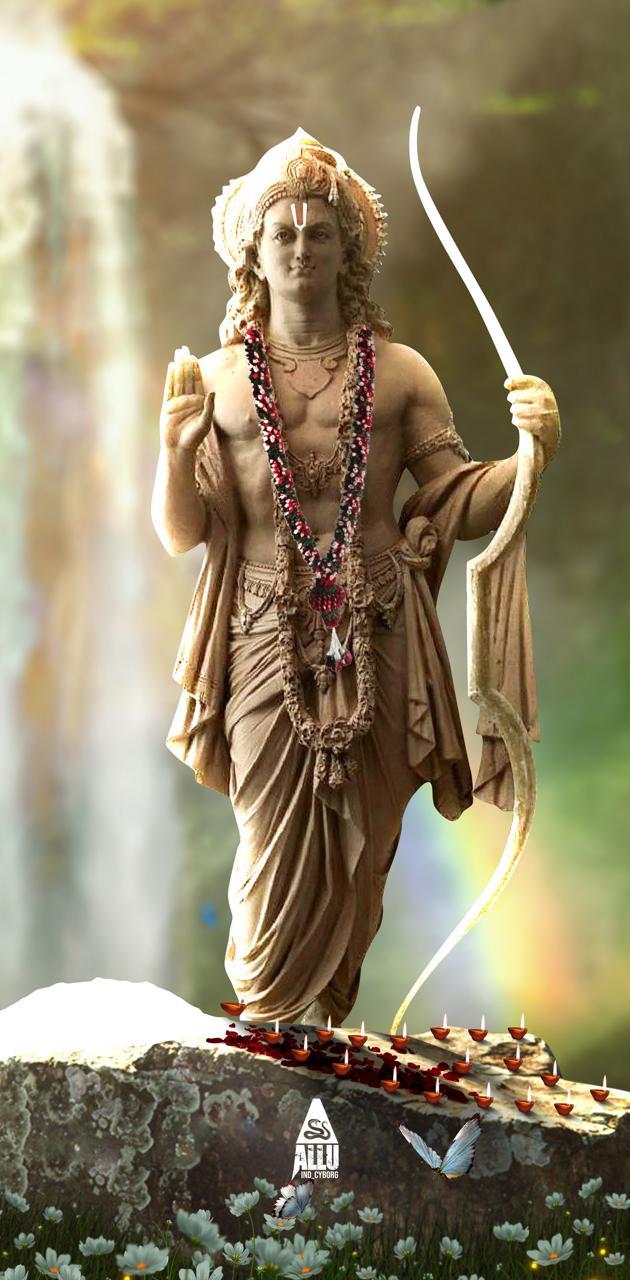 630x1280 jai shree ram wallpaper