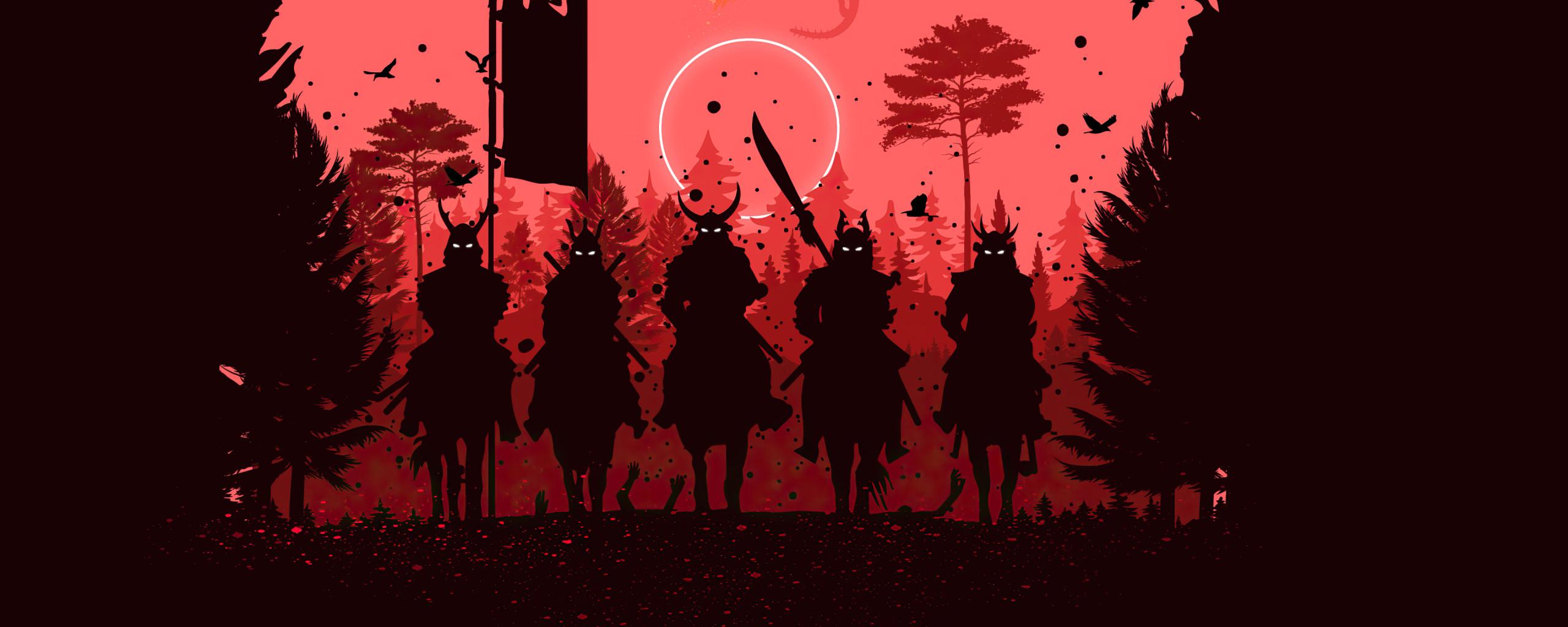 2560x1024 Fantasy Samurai 4k Minimal 2560x1024 Resolution Wallpaper, HD Artist 4K Wallpaper, Image, Photo and Background