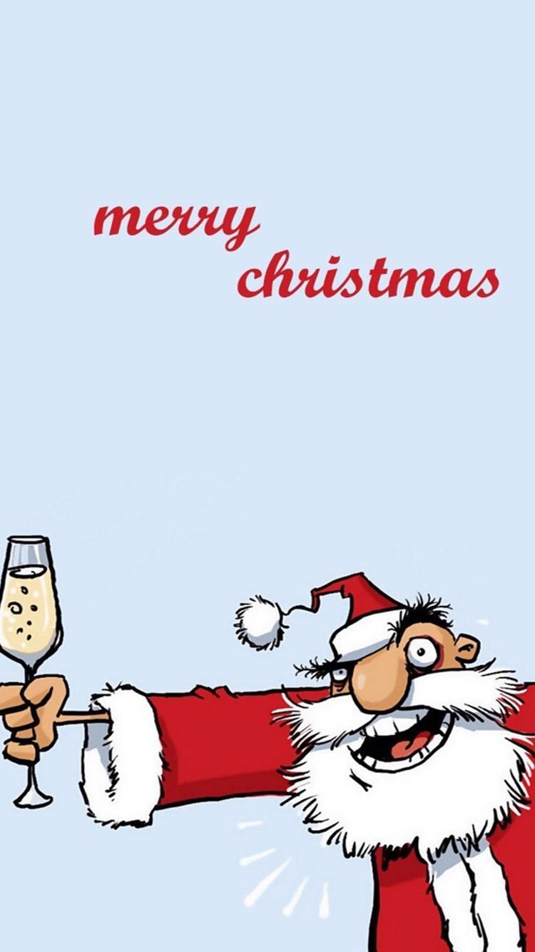 750x1334 Funny Santa Christmas Wallpaper