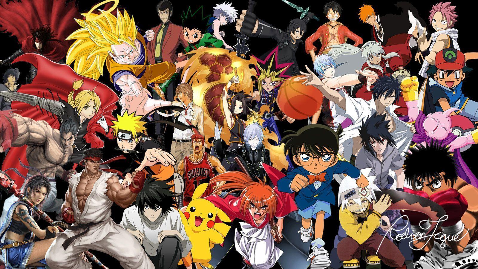 1600x900 Anime Collage Wallpaper Free Anime Collage Background - Anime, Awesome anime, Anime life