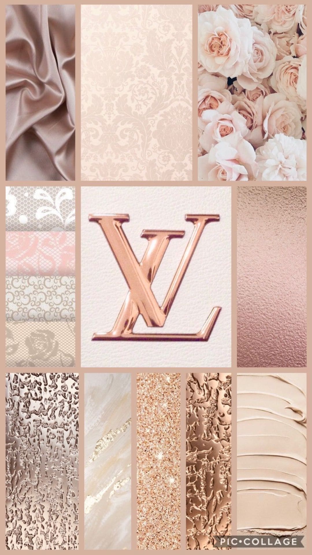 Download A Collage Of Various Louis Vuitton Bags Wallpaper