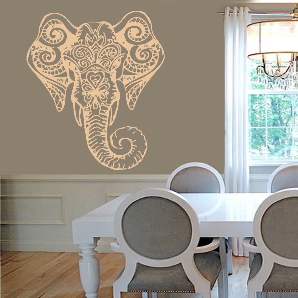 1000x1000 Elephant Mandala Buddha Wall Decal Sticker Indian Elephant OM Symbol Buddhist Ornament Vinyl Wall Sticker Mural S 225. vinyl wall stickers. wall decals stickerswall sticker
