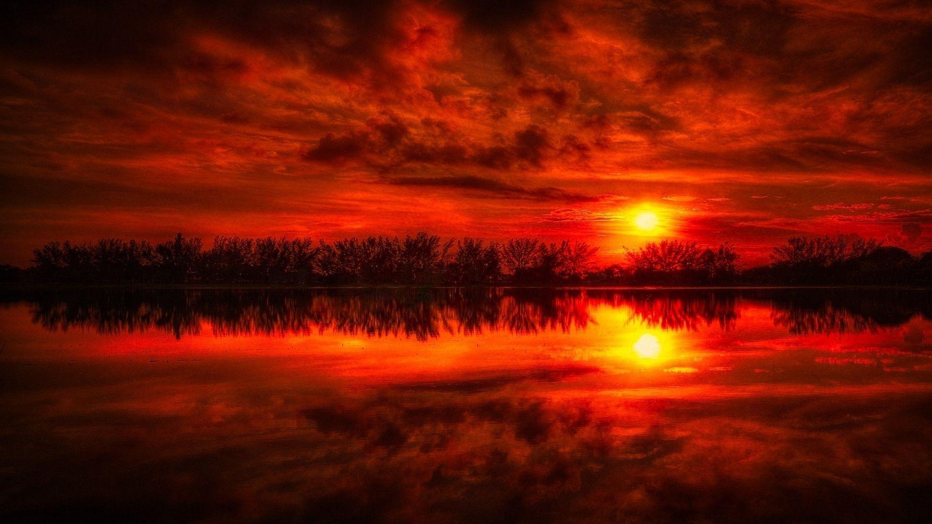 1920x1080 Red Fire Wallpaper