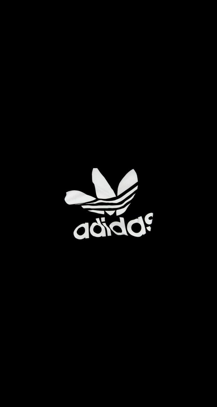 744x1392 Adidas Original Black and White Wallpaper