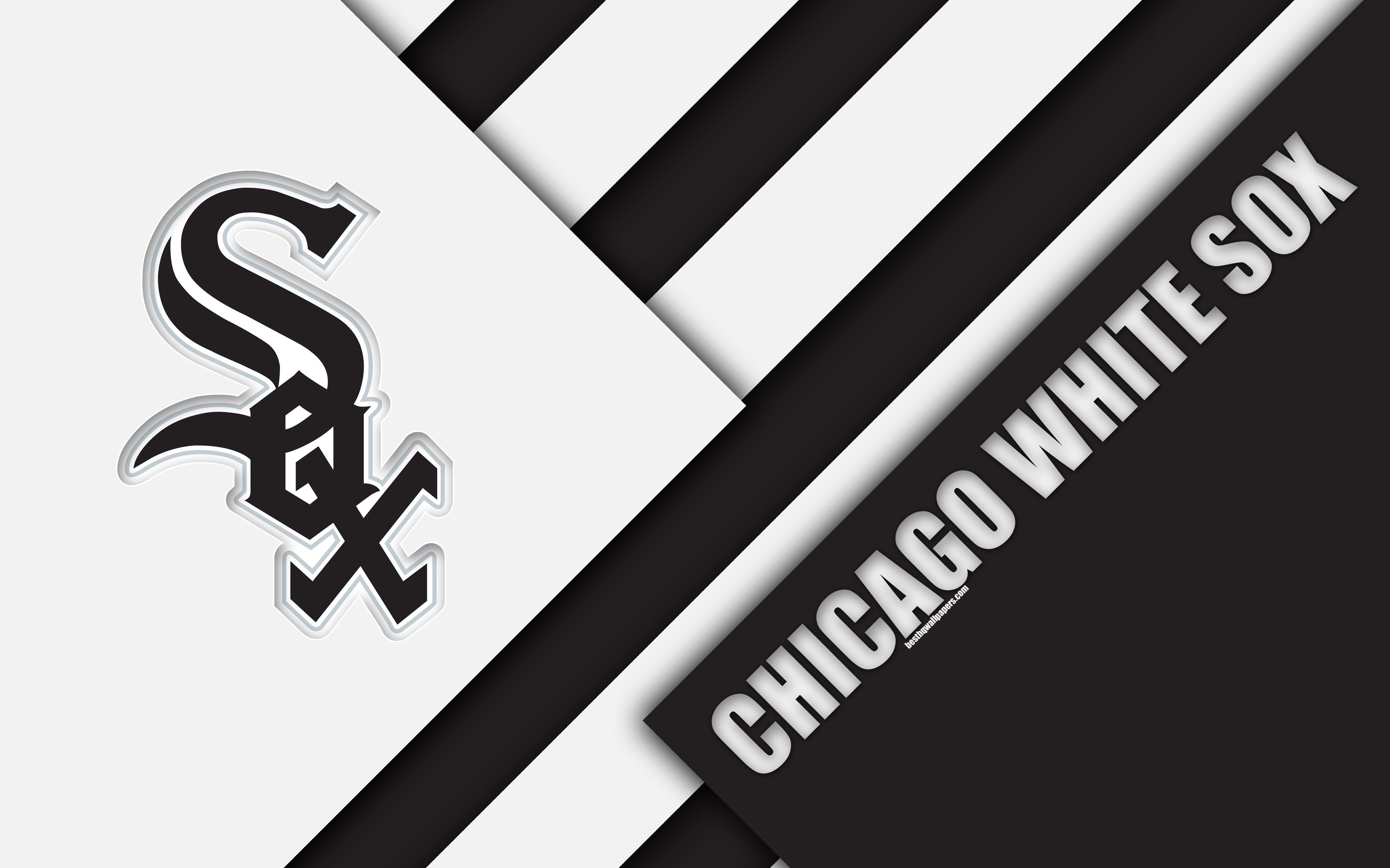 Download Chicago White Sox Digital Retro Logo Wallpaper