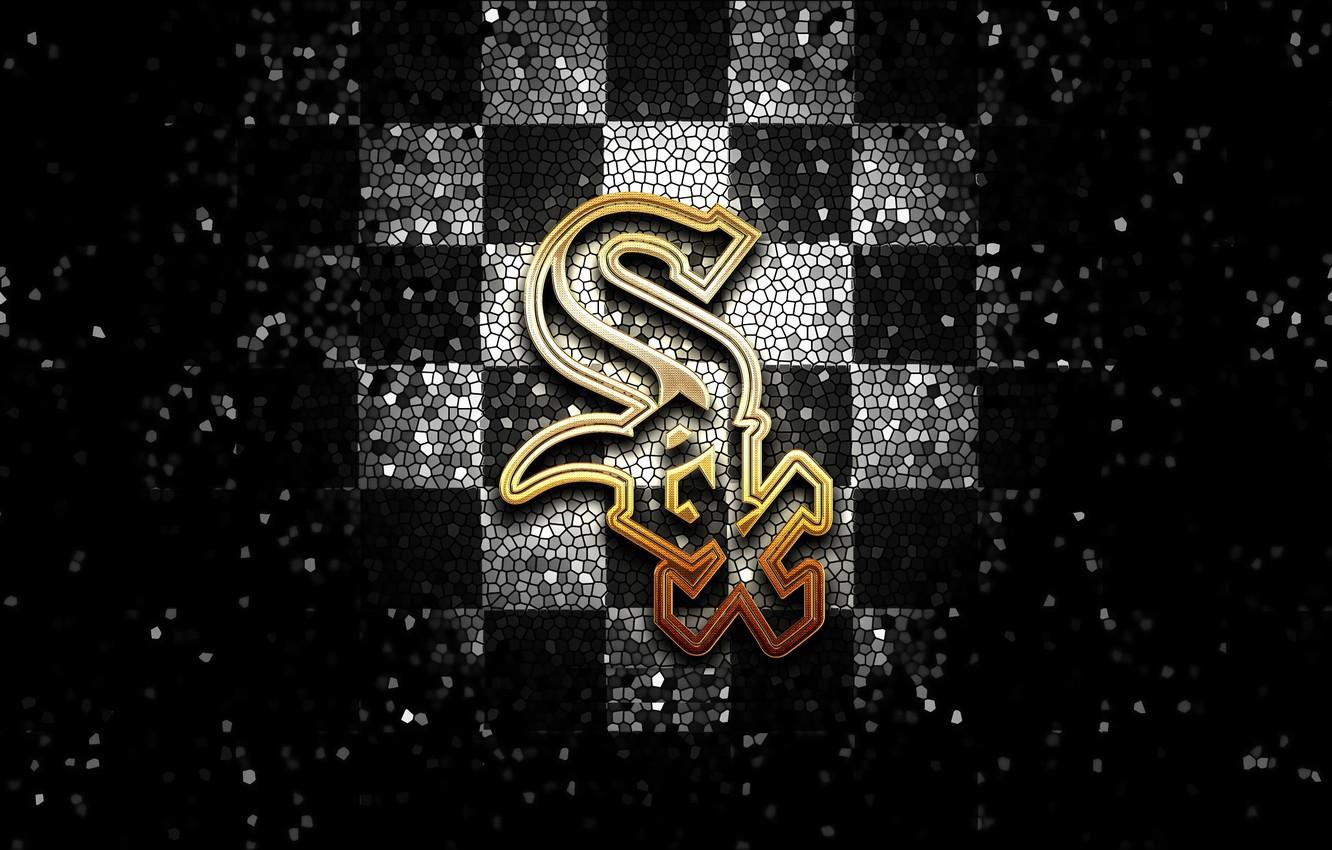 1332x850 Wallpaper wallpaper, sport, logo, baseball, glitter, checkered, MLB, Chicago White Sox image for desktop, section спорт
