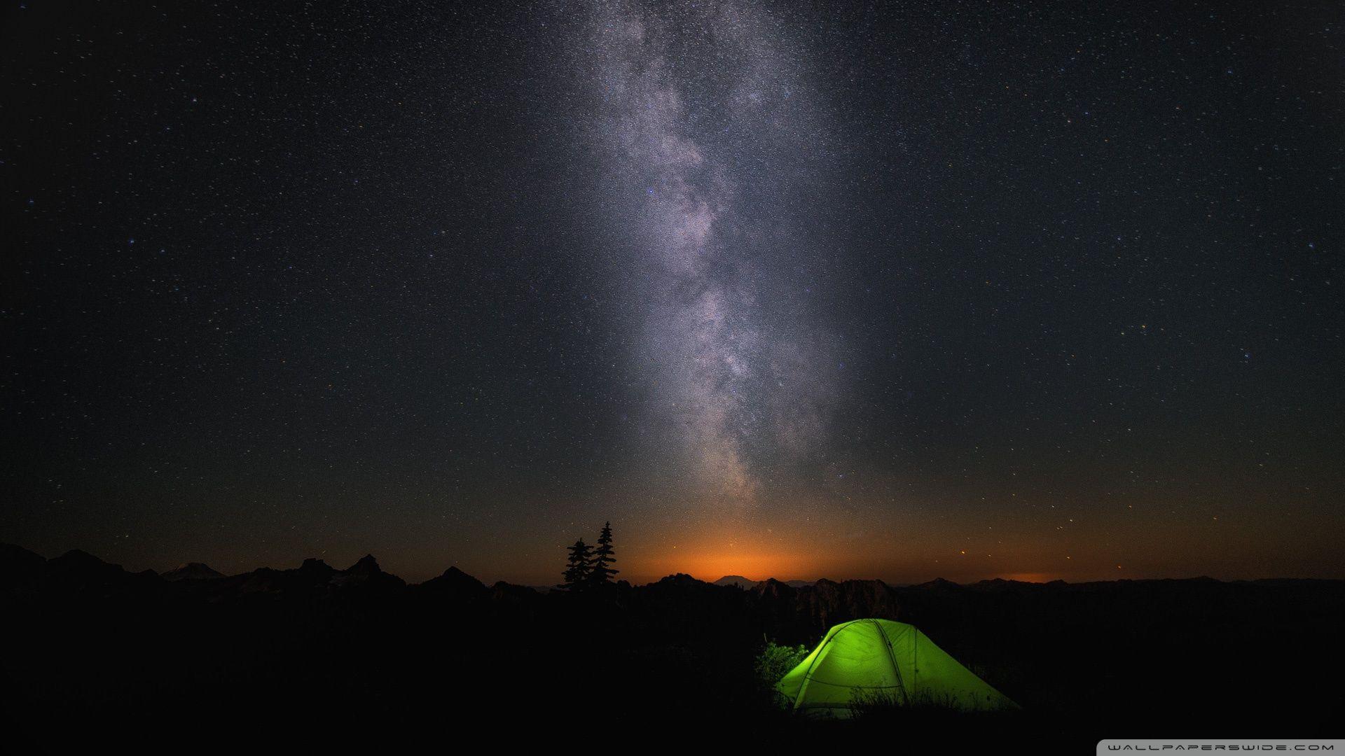 1920x1080 Evening Camp Wallpaper