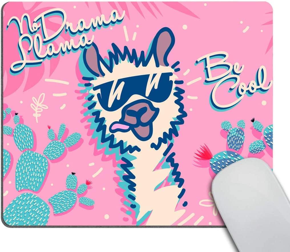 1016x881 Amazon.com : Smooffly No Drama Llama Mouse pad, Cute Cartoon Llama, Be Cool Motivational and Inspirational Quote Personality Desings Gaming Mouse Pad 9.5 X 7.9 Inch (240mmX200mmX3mm) : Office Products