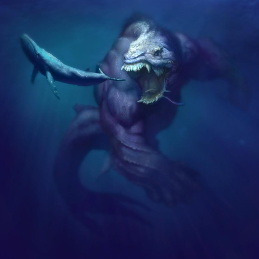 1000x1000 ViilL*. 1 'IGargantuon / fish - creepy - monster - Deep sea - fantasy - art (beautiful picture) / funny picture & best jokes: comics, image, video, humor, gif animation lol'd