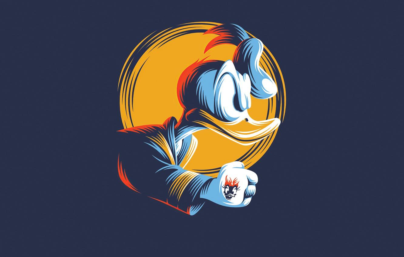 1332x850 Wallpaper beak, tattoo, evil, duck, Donald duck, donald, Drake, Donald, the cap, donald duck image for desktop, section разное