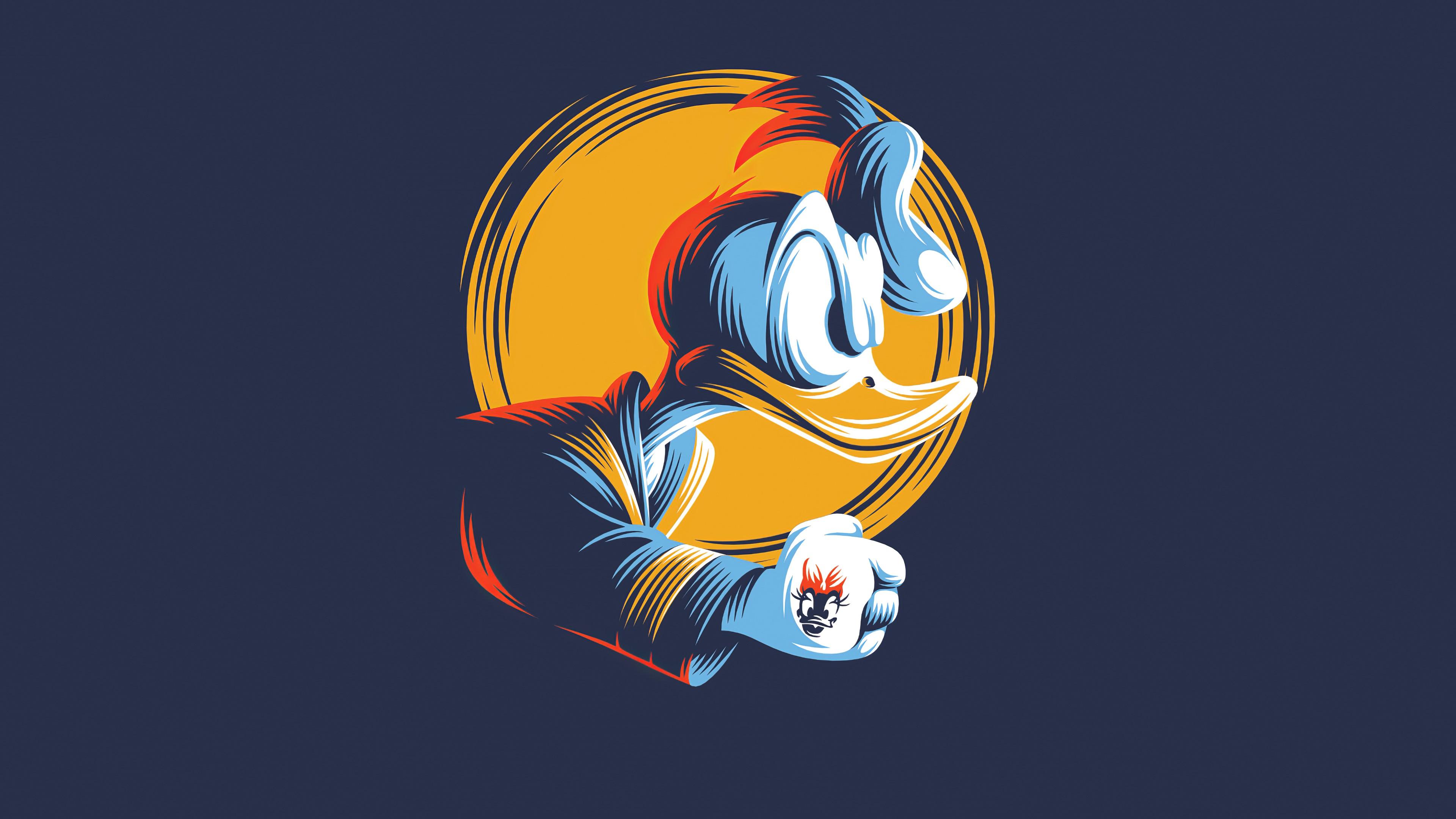 3840x2160 Wallpaper / donald duck, cartoons, hd, artist, artwork, digital art, 4k, minimalism, minimalist, behance free download